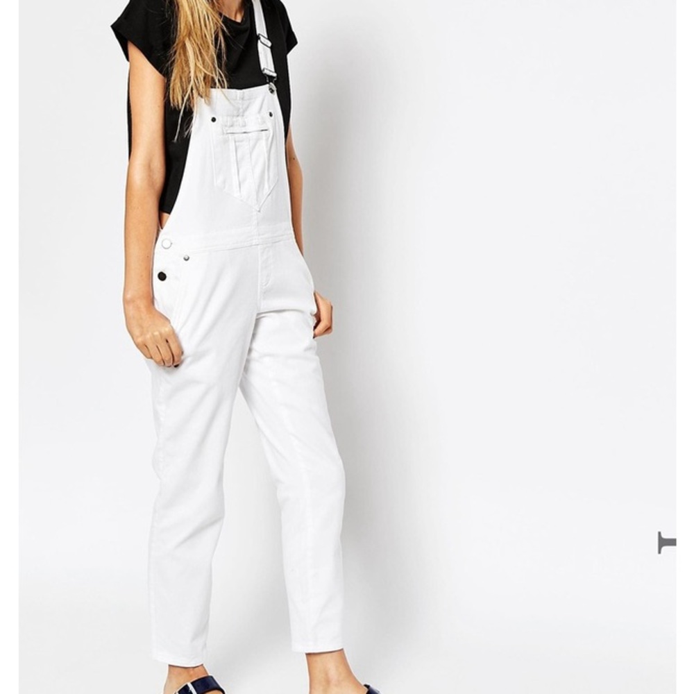 ASOS White Women’s Denim Overalls - Classic Bib Jumpsuit